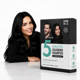 3-in-1 Hair Dye Shampoo – Natural Black, 5-Minute 100% Grey Coverage, Ammonia-Free, 100ml