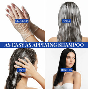 3-in-1 Hair Dye Shampoo – Natural Black, 5-Minute 100% Grey Coverage, Ammonia-Free, 100ml