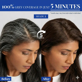3-in-1 Hair Dye Shampoo – Dark Brown, 5-Minute 100% Grey Coverage, Ammonia-Free, 100ml