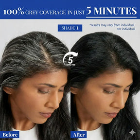 3-in-1 Hair Dye Shampoo – Natural Black, 5-Minute 100% Grey Coverage, Ammonia-Free, 100ml