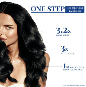 3-in-1 Hair Dye Shampoo – Natural Black, 5-Minute 100% Grey Coverage, Ammonia-Free, 100ml