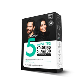 3-in-1 Hair Dye Shampoo – Natural Black, 5-Minute 100% Grey Coverage, Ammonia-Free, 100ml