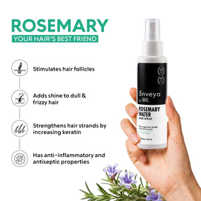 Rosemary Rice Water Hair Spray – Hydrating, Frizz-Control & Growth Support, 100ml