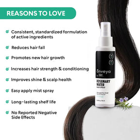 Rosemary Rice Water Hair Spray – Hydrating, Frizz-Control & Growth Support, 100ml