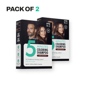 3-in-1 Hair Dye Shampoo – Dark Brown, 5-Minute 100% Grey Coverage, Ammonia-Free, 100ml