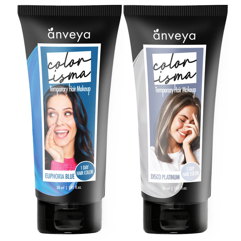 Anveya Colorisma Euphoria Blue And Disco Platinum Temporary Hair Color